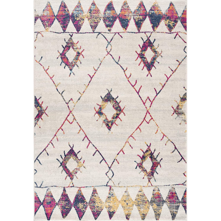 Foundry Select White Berber Pattern Area Rug Wayfair